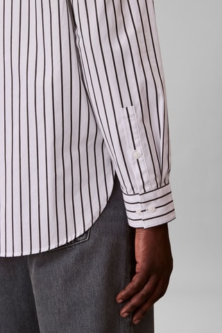 Chemise relaxed - Blanc et bleu marine