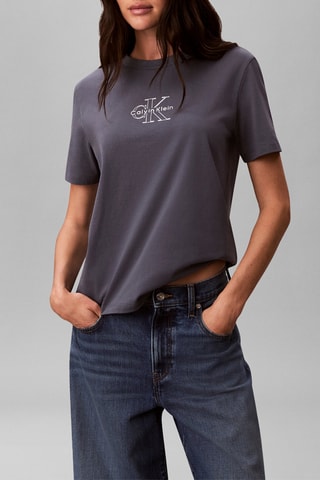 T-shirt regular - Gris foncé