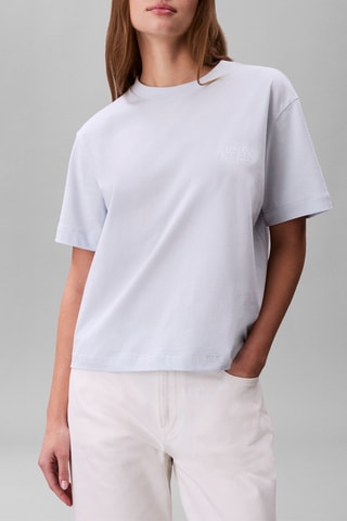 T-shirt relaxed - Bleu clair