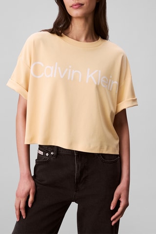 T-shirt boxy cropped - Jaune