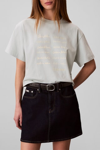 T-shirt boxy cropped - Vert clair