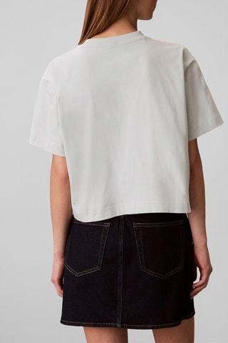 T-shirt boxy cropped - Vert clair