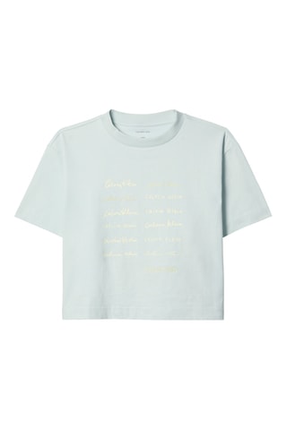 T-shirt boxy cropped - Vert clair