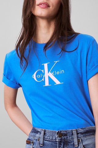 T-shirt - Bleu cobalt et blanc