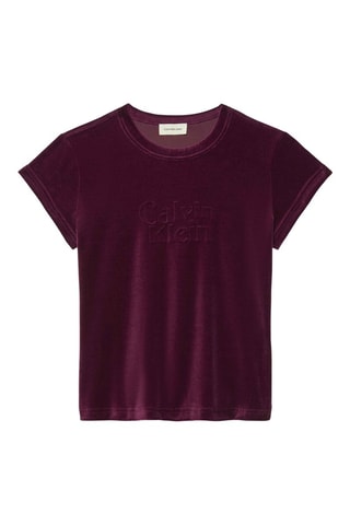 T-shirt en velours - Bordeaux