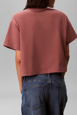 T-shirt boxy cropped - Marron