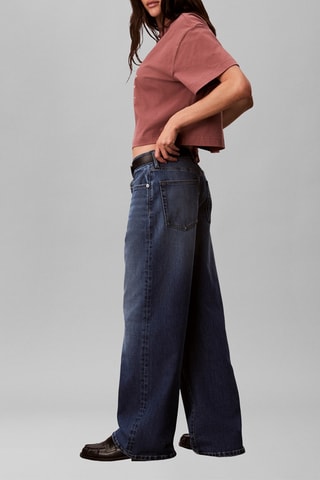 T-shirt boxy cropped - Marron
