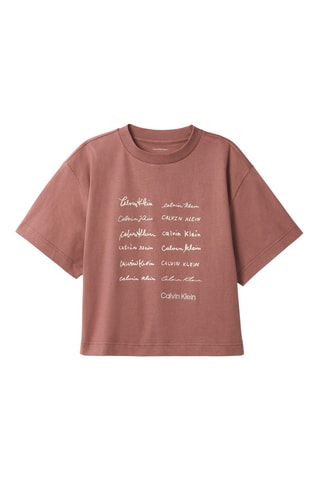 T-shirt boxy cropped - Marron