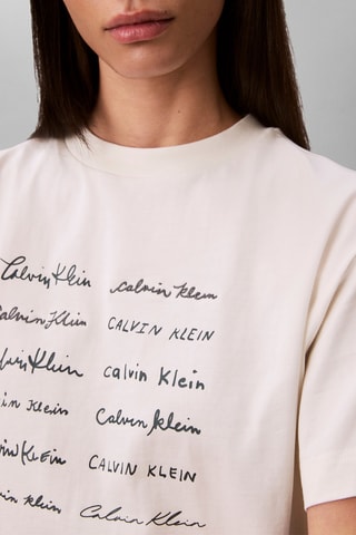 T-shirt boxy cropped - Blanc cassé