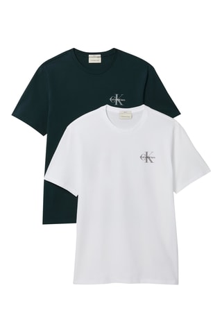 2 t-shirts - Blanc et vert