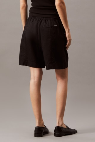 Short en lin - Noir