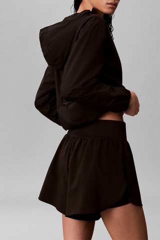Short 2-en-1 taille haute - Noir