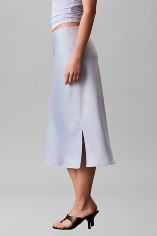 Jupe midi taille haute - Bleu clair