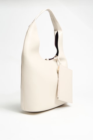 Sac porté épaule Lock Slouchy - Ecru