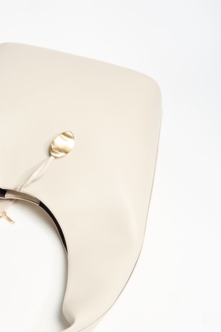 Sac porté épaule Lock Slouchy - Ecru