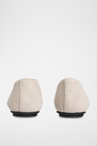 Ballerines en nubuck - Beige clair