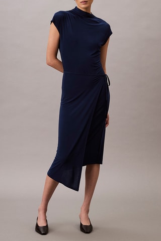 Robe midi - Bleu marine