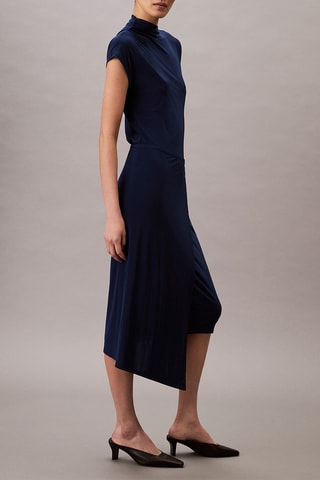 Robe midi - Bleu marine