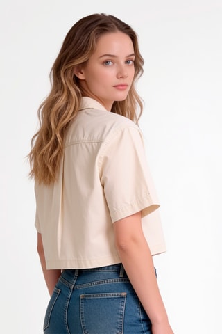 Chemise en lin Chalk - Beige