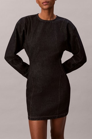 Robe droite en jean - Anthracite