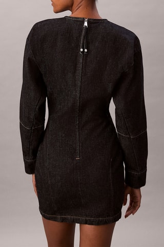 Robe droite en jean - Anthracite
