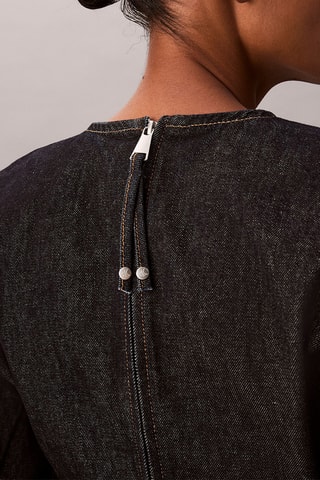 Robe droite en jean - Anthracite