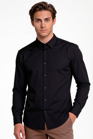 Chemise slim Tech Stretch - Noir