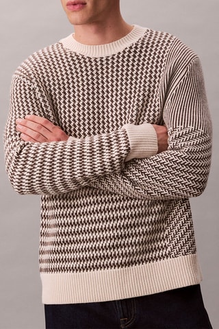 Pull en laine - Beige clair et marron