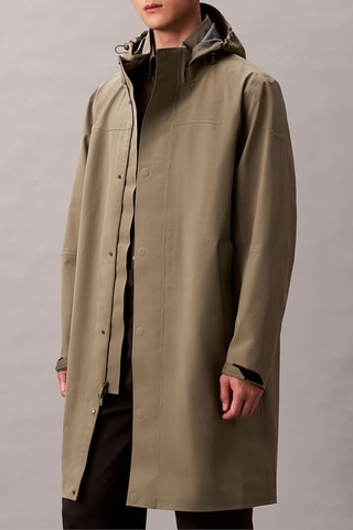 Manteau à capuche - Vert olive