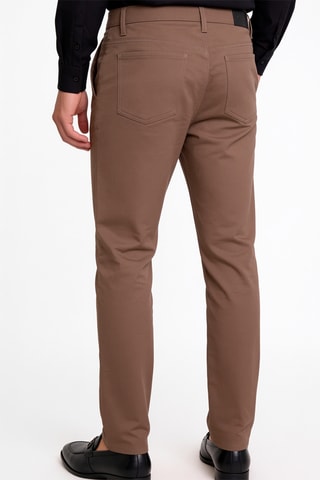 Pantalon slim Stretch - Marron