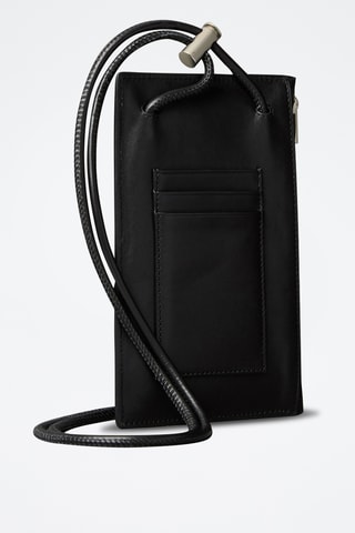 Etui pour téléphone et étui pour AirPods en cuir - Noir