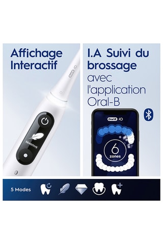 Coffret Oxyjet & brosse a dents électrique - IO6 Series - Blanc 