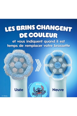3 brossettes Oral-B iO Kids Stitch Lilo et Stitch Disney