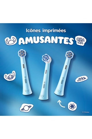 3 brossettes Oral-B iO Kids Stitch Lilo et Stitch Disney