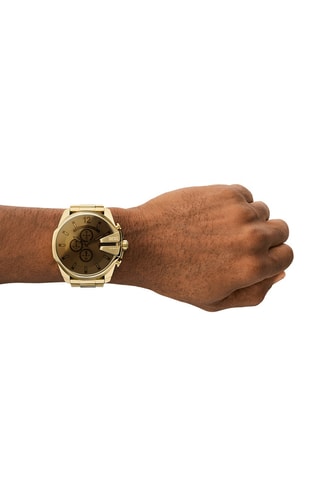 Reloj de cuarzo de acero - Cronógrafo - Dorado