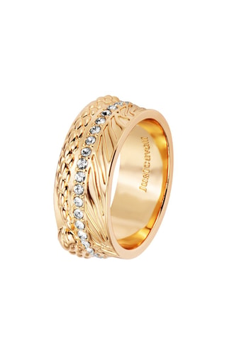 Anillo con cristales Swarovski Gioia - Dorado y blanco
