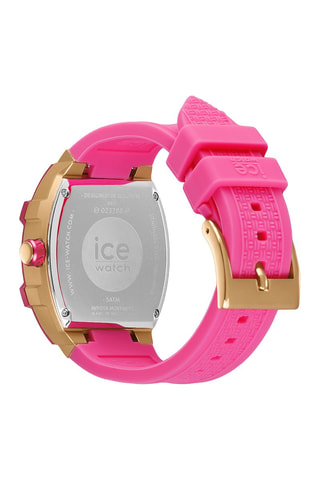 Reloj de cuarzo de silicona ICE Boliday - Rosa y dorado