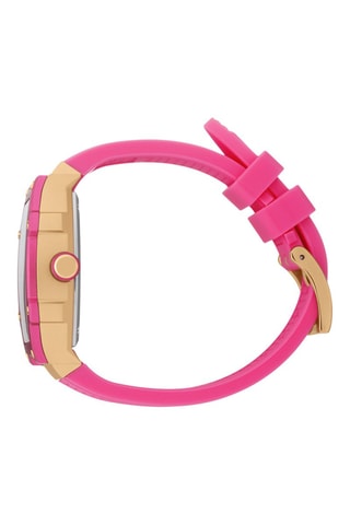 Reloj de cuarzo de silicona ICE Boliday - Rosa y dorado