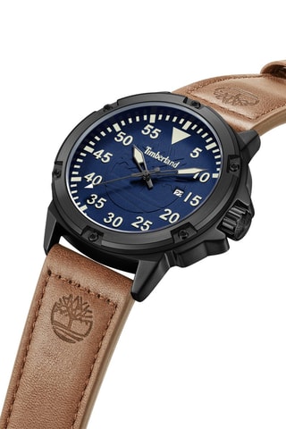 Reloj de cuarzo de piel - Marrón y negro