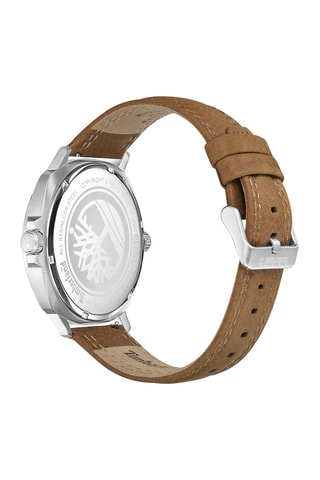 Reloj de cuarzo de piel - Marrón y plateado