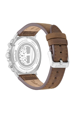 Reloj de cuarzo de piel - Marrón y plateado