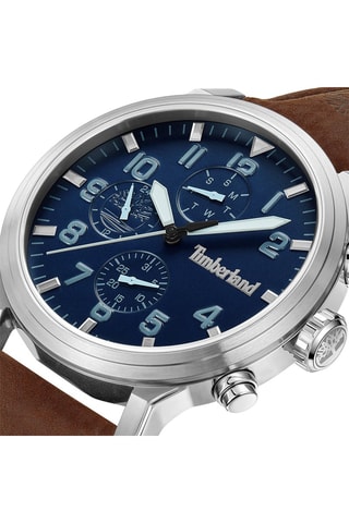 Reloj de cuarzo de piel - Marrón y plateado
