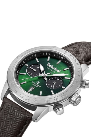 Reloj de cuarzo de piel - Taquímetro - Negro y plateado