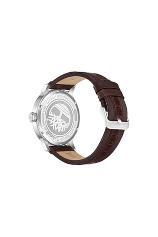 Reloj de cuarzo de piel - Marrón y plateado