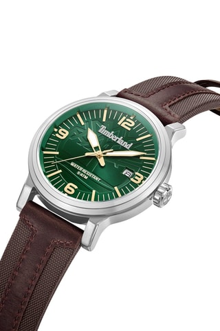 Reloj de cuarzo de piel - Marrón y plateado