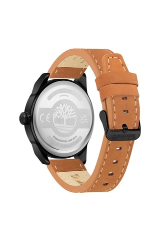 Reloj de cuarzo de piel - Marrón y negro