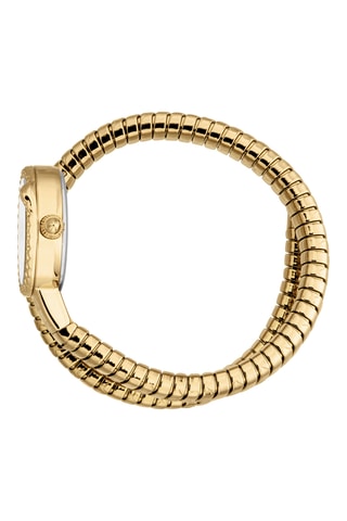 Montre à quartz en acier - Doré et blanc