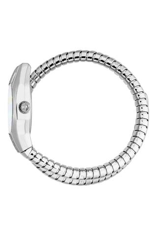 Reloj de cuarzo de acero - Plateado y blanco