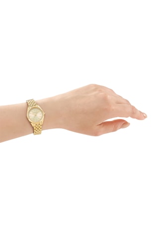 Reloj de cuarzo de acero - Dorado