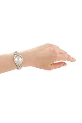 Reloj de cuarzo de acero - Plateado y dorado